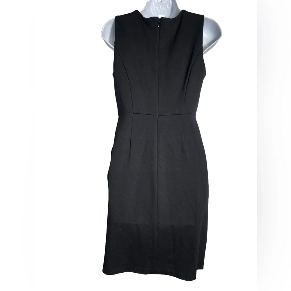 Talbots dress size 2 petite classic black sleeveless dress w/side buttons 🖤🖤🖤